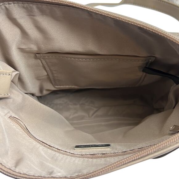 Giani Bernini Sand Brown Leather Crossbody Bag, Silver Hardware, NWT!! - Picture 5 of 8